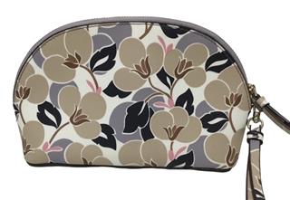 KATE SPADE MEDIUM DOME COSMETIC CAMERON BREEZY FLORAL LEATHER
